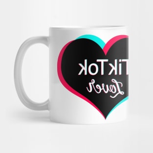 Tiktok lover Black. Text will appear flipped correctly on front camera Mug